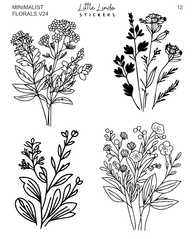 Minimal Florals v24 | 09 - 12