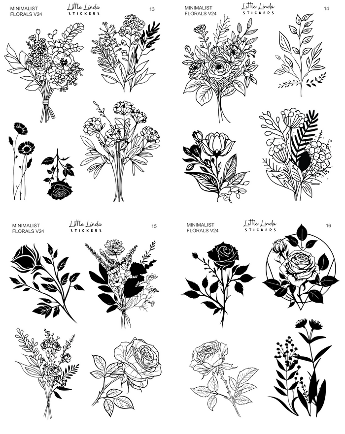 Minimal Florals v24 | 13 - 16
