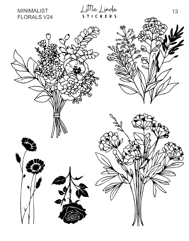 Minimal Florals v24 | 13 - 16