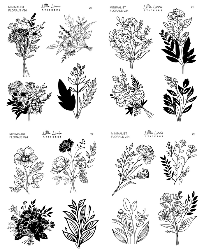 Minimal Florals v24 | 25 - 28