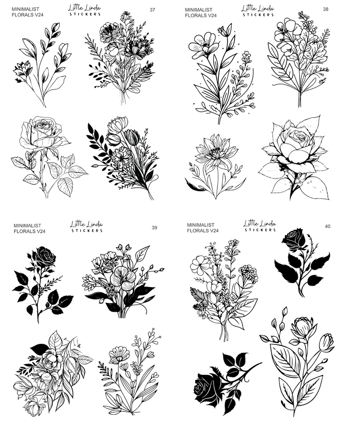 Minimal Florals v24 | 37 - 40