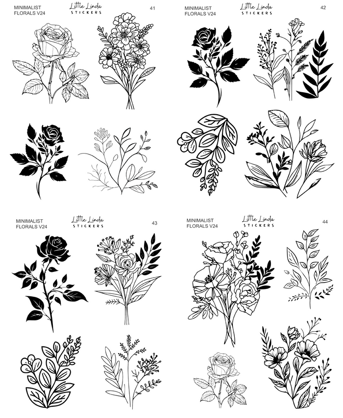 Minimal Florals v24 | 41 -44