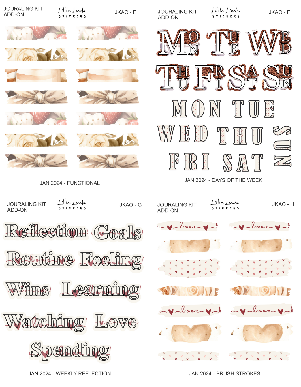2024 Jan | Sweet Valentine - Journaling Kit