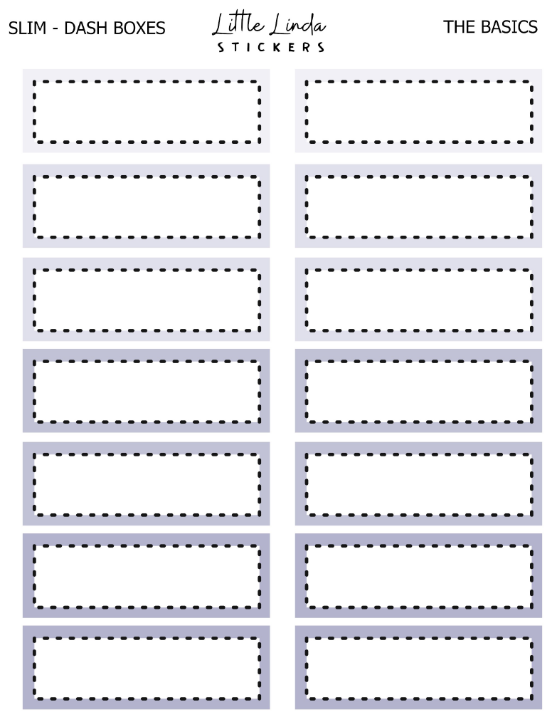 Functional | Slim Dash Line Boxes - 2023