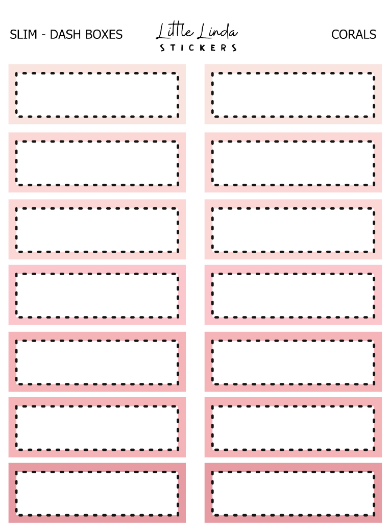 Functional | Slim Dash Line Boxes - 2023