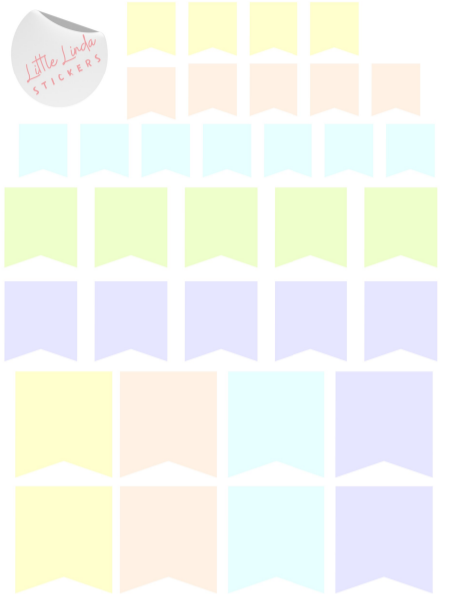 Banner Flags - The Pastels
