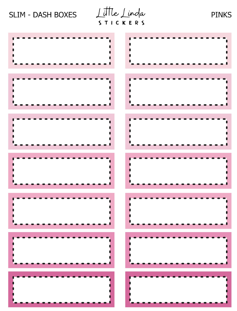 Functional | Slim Dash Line Boxes - 2023