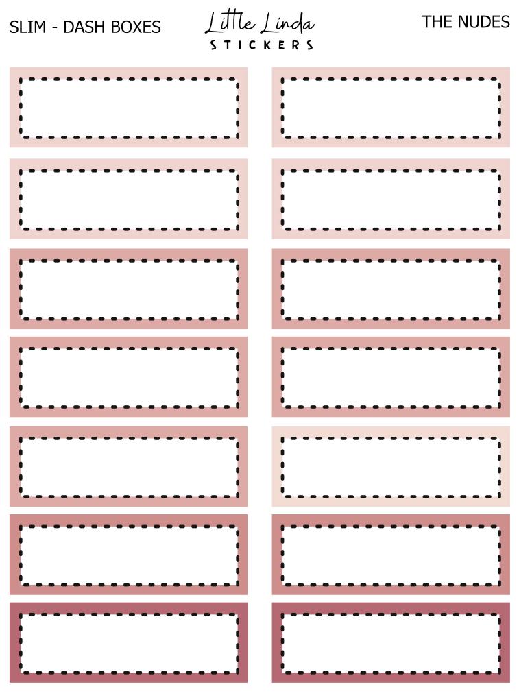 Functional | Slim Dash Line Boxes - 2023