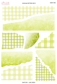 Gingham - Lime Green