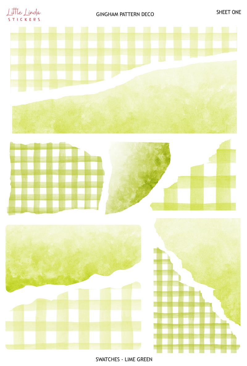 Gingham - Lime Green