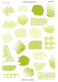 Gingham - Lime Green