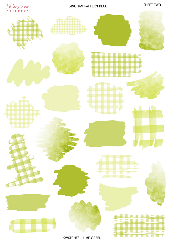 Gingham - Lime Green