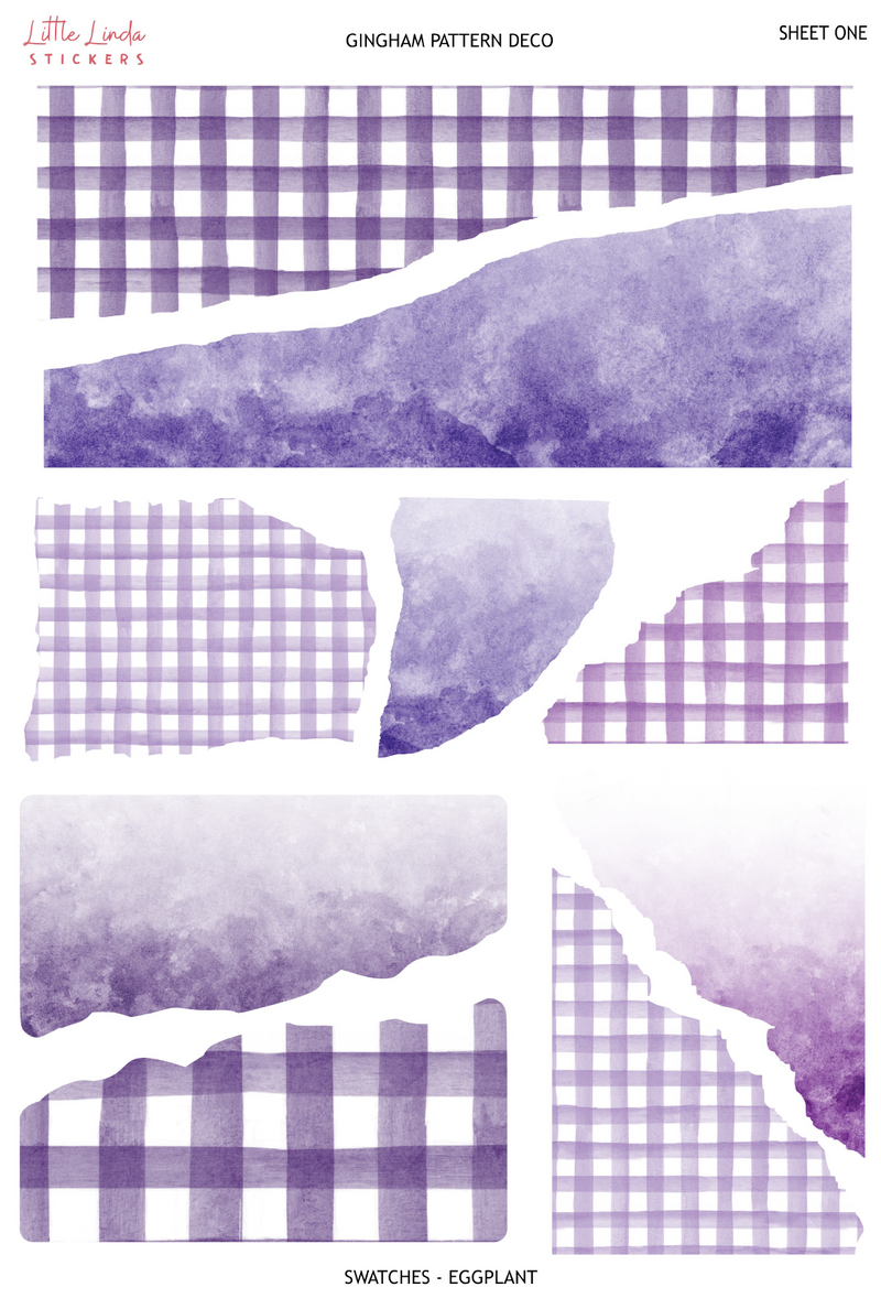 Gingham - Eggplant