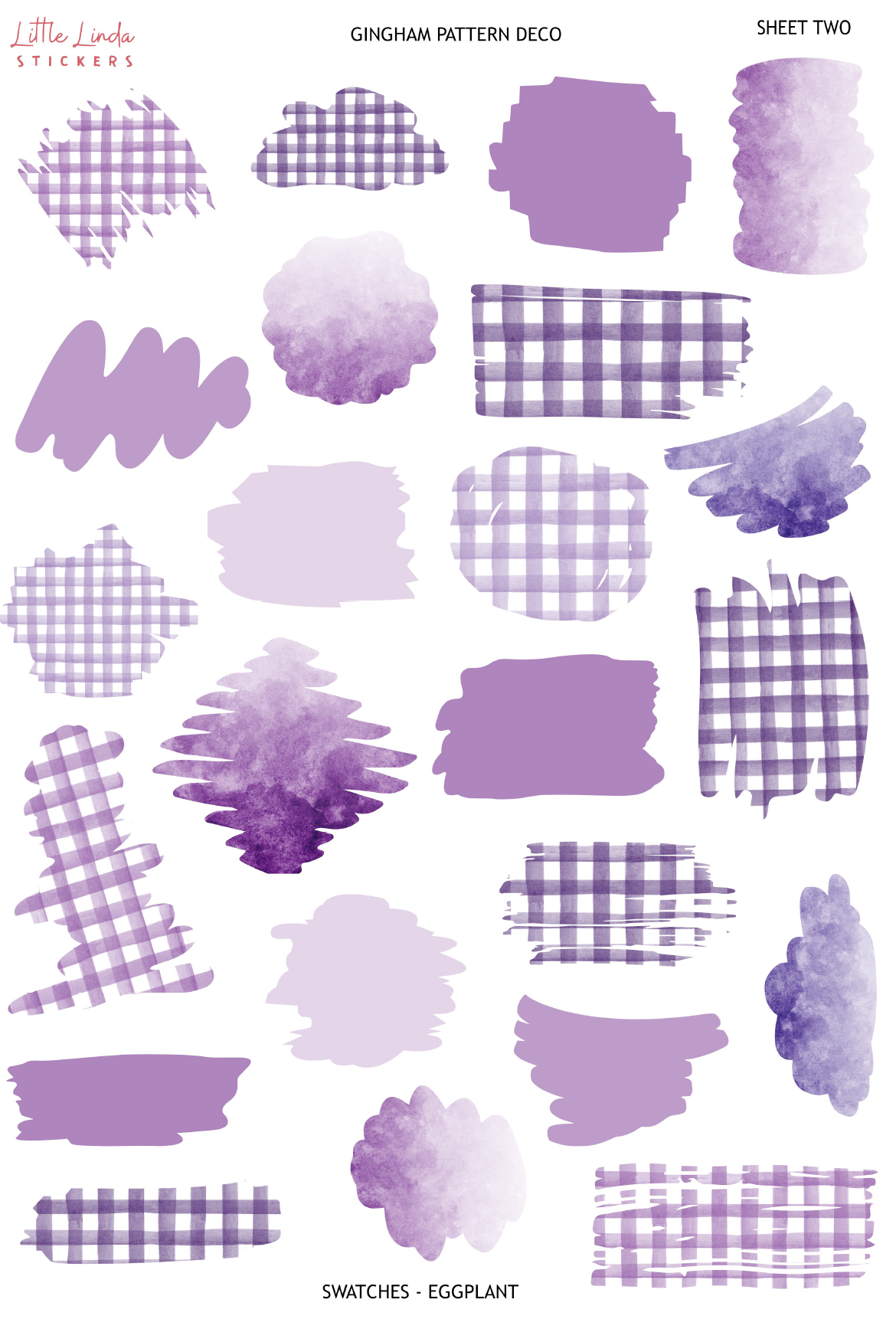 Gingham - Eggplant