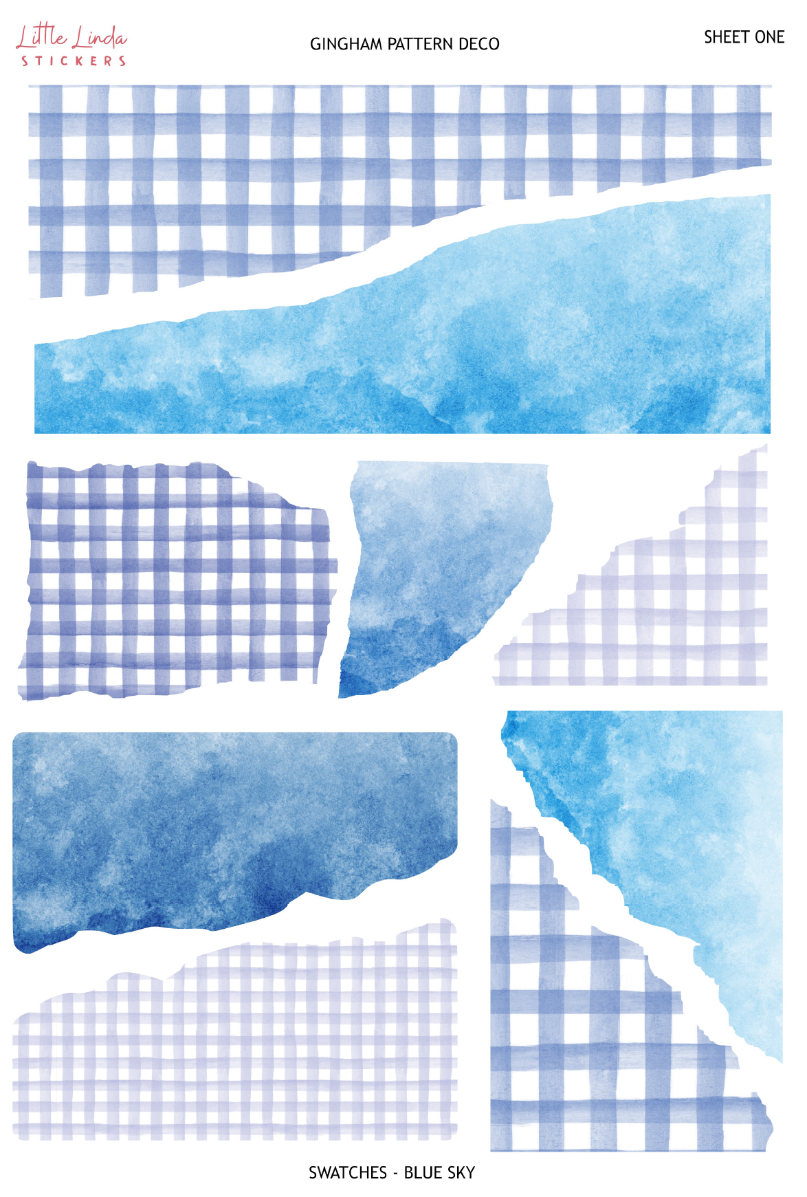 Gingham - Sky Blue