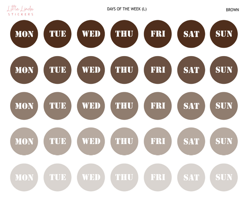 2024 | Days of the Week Circle - Large