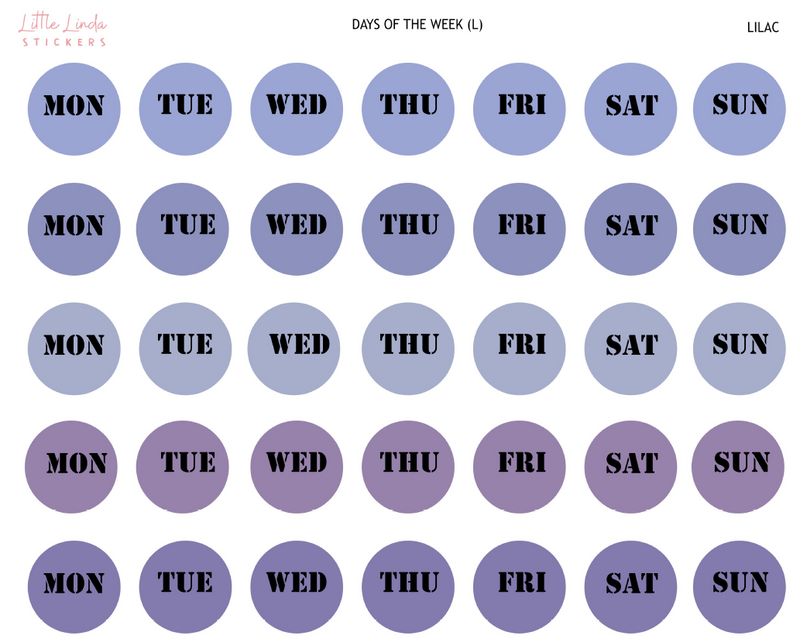 2024 | Days of the Week Circle - Large