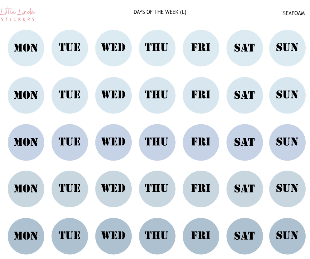 2024 | Days of the Week Circle - Large