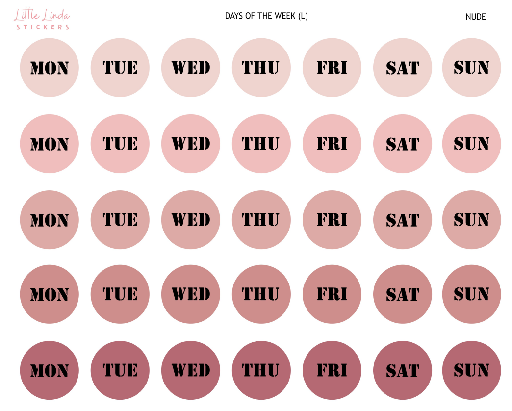 2024 | Days of the Week Circle - Large