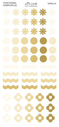 2027 | Sampler A | The Basic Edit planner stickers, Vanilla / Glossy