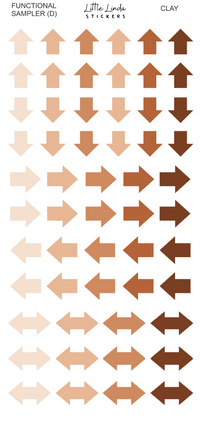 2027 | Sampler D | The Basic Edit planner stickers, Clay / Glossy