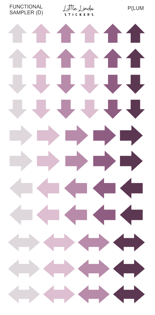 2027 | Sampler D | The Basic Edit planner stickers, Plum / Glossy