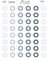 2027 | Checklist Circles | The Basic Edit planner stickers, Fog / Glossy