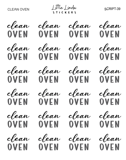 Clean Oven | SCRIPT