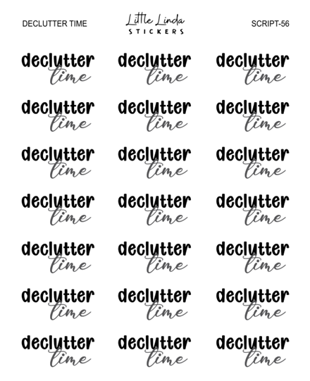 Declutter time | SCRIPT