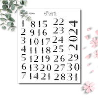 2024 | Minimal Floral - Alphabet & Numbers - Large