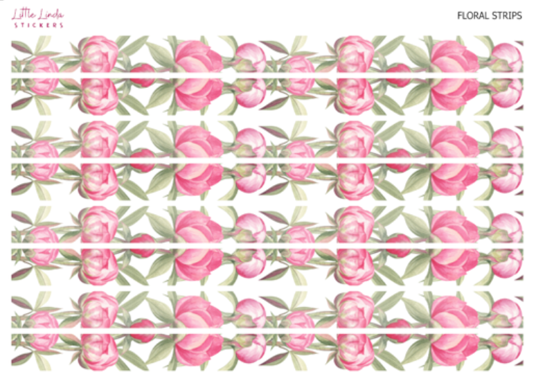 Floral Washi Strips | Style 1 - 9