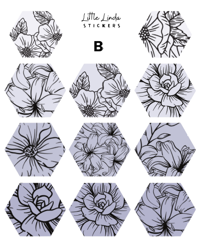 Floral Line Art Shapes