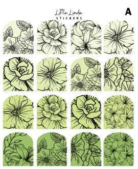 Floral Line Art Shapes