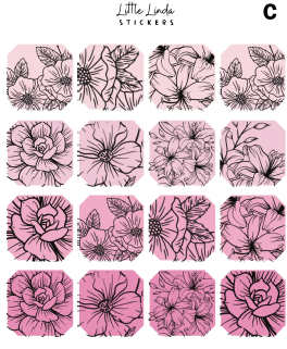 Floral Line Art Shapes