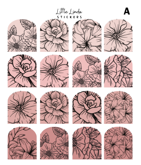 Floral Line Art Shapes